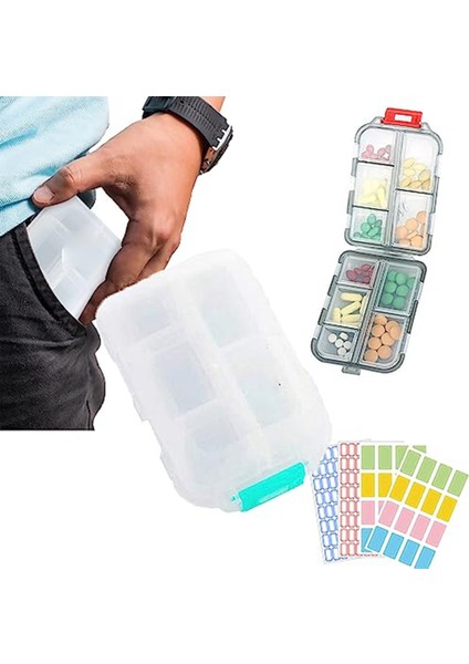 Etiketli Med Cüzdan Hapları, Medwallet Hap Kutusu, Med Cüzdan Hap Kutusu, Taşınabilir Günlük Hap Kutusu,ilaç Cüzdanı E (Yurt Dışından)