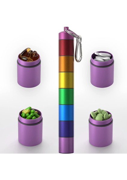 Hap Düzenleyici-Haftalık Hap Kutusu-Metal Hap Kutusu 7 Günlük Su Geçirmez-Seyahat Hap Kutusu - Istiflenebilir Hap Kutusu 2'li Paket (Yurt Dışından) fırsatları