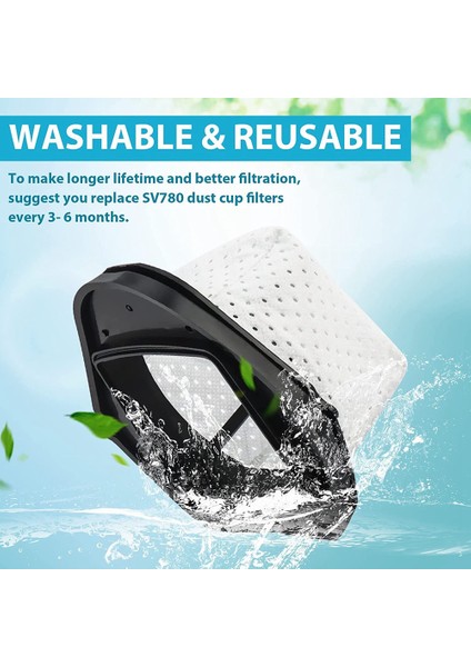 Gui Xulian Akülü El Süpürgesi Için Toz Haznesi Filtresinin Değiştirilmesi SV780 SV75Z SV728N SV726N Parçayı Değiştirir XF769, XSB726N (Yurt Dışından) fiyatları