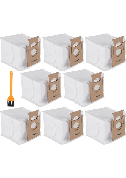 Gui Xulian 8 Paket Toz Vakum Torbaları 2.5l Deebot Ozmo T8 T8 Max T8 Serisi T9 Serisi N8 N8 Pro Robot Vakum (Yurt Dışından)