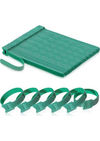 120 Adet Yeniden Kullanılabilir Sabitleme Tesisi Ayarlanabilir Bahçe Bağları Bitki Asmaları Destekleyici, 8 Inç, Yeşil (Yurt Dışından)