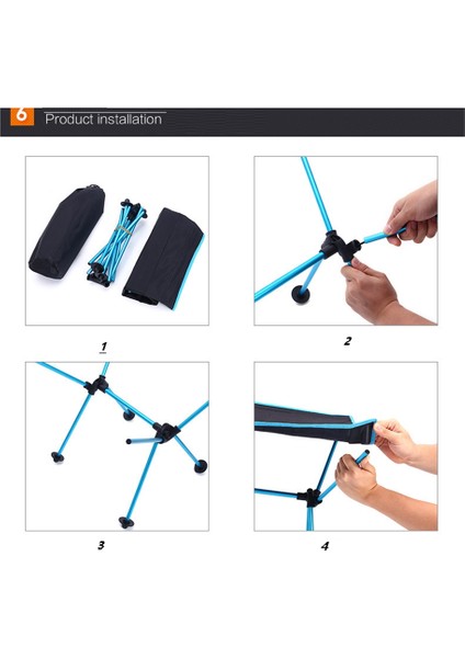 Açık Katlanabilir Masa Ultralight Plaj Için Taşınabilir Kamp Masası Alüminyum Yürüyüş Tırmanma Siyah (Yurt Dışından)