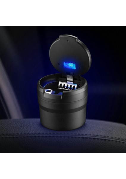 【gui Xulian】2x LED Işık ile Taşınabilir Küllük Otomatik Bardak Tutucu Kül Tablası Araba Dumansız Kül Tablaları Araba Aksesuarları, Siyah + Turuncu (Yurt Dışından) fırsatları