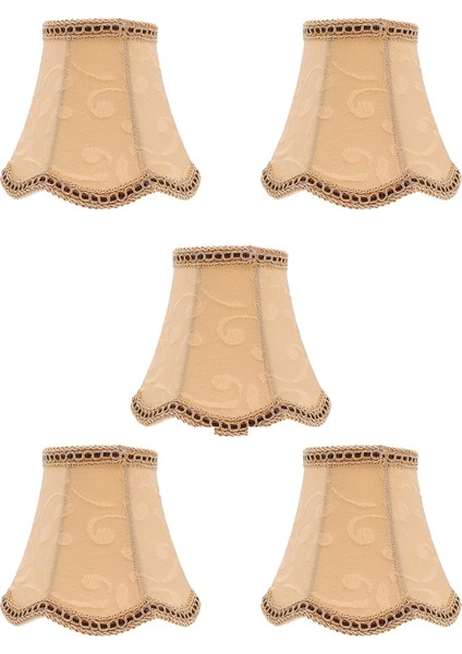 [gui Xulian] 5x Masa Abajur Kumaş Kumaş Klip Işık Tonları Lamba Kapağı Davul Gölge Abajur Ampul Zemin Lambası Ev Için (Yurt Dışından)