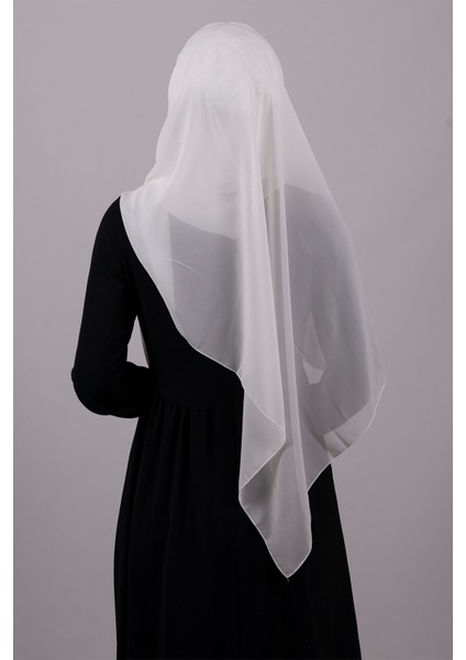 Krem Arkadan Bağlamalı Şal Şifon Çapraz Üç Bantlı Pileli 1458_40 fırsatları