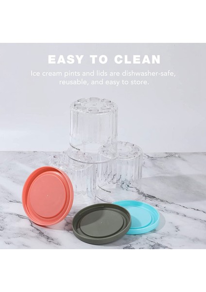 Gui Xulian Ninja NC299AMZ ve NC300S Serisi Için 4 Adet Creami Dondurma Makineleri Ninja XSKPLID2CD-A Için Kapaklı Dondurma Pintleri (Yurt Dışından) indirimleri