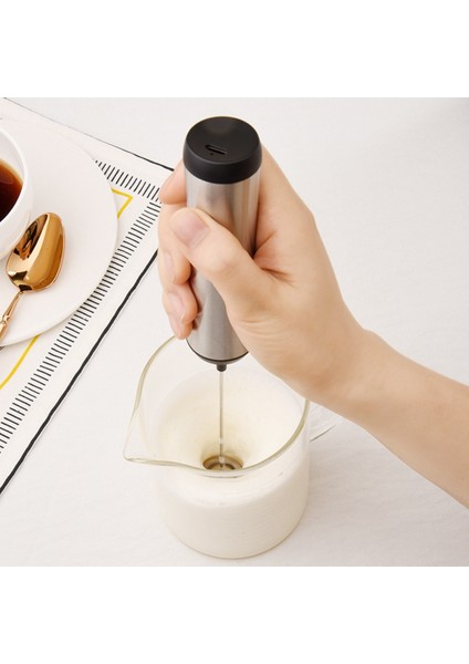 Gui Xulian El Yumurta Çırpıcı Çırpma Mikser Köpürtücü Kahve Makinesi Çikolata Cappuccino Makinesi Köpük Makinesi Blender, Gümüş (Yurt Dışından)