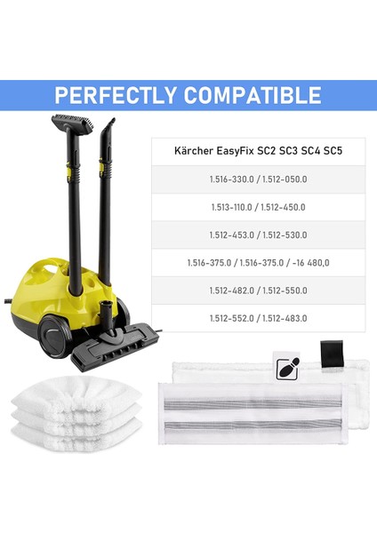 Gui Xulian 12 Parça Mikrofiber Bez Seti, Buharlı Temizleyiciye Uyumlu Aksesuar Easyfix Sc2 Sc3 Sc4 Sc5 (Yurt Dışından) fiyatları