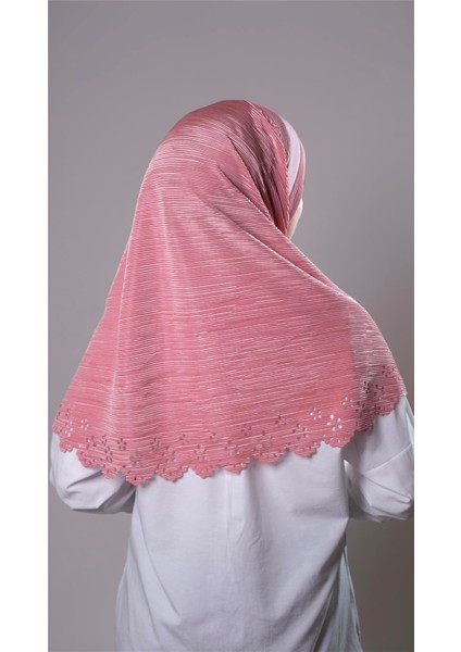 Gül Kurusu Pratik Hazır Geçmeli Tesettür Eşarp Fukuro Piliseli Çiçek Desenli Lazer Kesim 1829_18 fırsatları