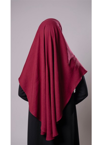 Bordo Pratik Hazır Geçmeli Tesettür Eşarp Pamuk Caz Kumaş Düz 2306_16 fırsatları