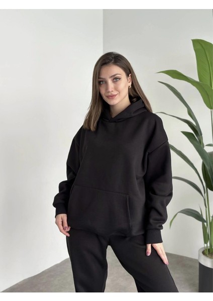 Kadın 3 Iplik Şardonlu Oversize Eşofman Takımı modelleri