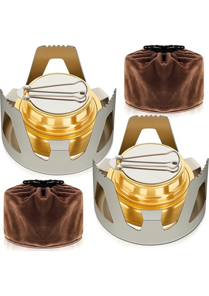 Sırt Çantasıyla Seyahat Için Mini Alkol Sobası Taşınabilir Verimli Alkol Brülör Standı Ocaklı Mini Kamp Sobası (Yurt Dışından)