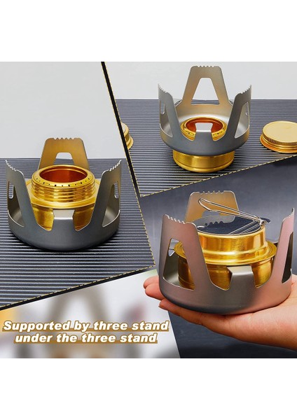 Sırt Çantasıyla Seyahat Için Mini Alkol Sobası Taşınabilir Verimli Alkol Brülör Standı Ocaklı Mini Kamp Sobası (Yurt Dışından) fiyatları