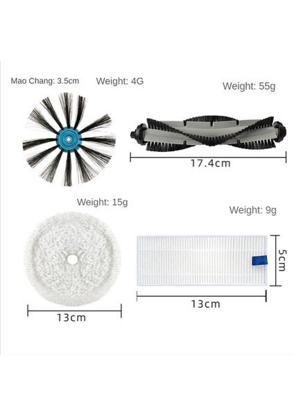 Gui Xulian Yedek Parçalar Paspas Pedi 3115 EV675 Robotlu Süpürge Aksesuarları Için Uyumlu Ana Yan Fırça Paspas Bezi (Yurt Dışından) fırsatları