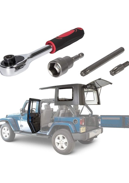 4 Adet Sert Üst ve Kapı Kaldırma Torx Seti Araç Kiti 2007-2020 Wrangler Jk Jl Sports Için 68361574AB 82214166AB Değiştirin (Yurt Dışından) fiyatları