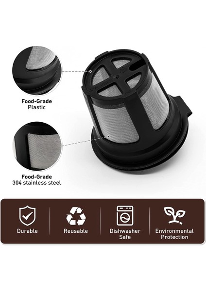 Gui Xulian Ninja Dual Brew Kahve Makinesi Için 4 Paket K Fincan Yeniden Kullanılabilir Bölmeler, Yeniden Kullanılabilir K Pod Kalıcı K Bardak Filtreleri Kahve Aksesuarları (Yurt Dışından) fiyatları