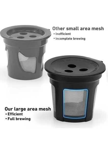 Gui Xulian Ninja Dual Brew Kahve Makinesi Için 4 Paket K Fincan Yeniden Kullanılabilir Bölmeler, Yeniden Kullanılabilir K Pod Kalıcı K Bardak Filtreleri Kahve Aksesuarları (Yurt Dışından) modelleri