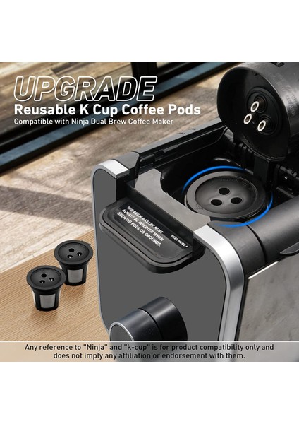Gui Xulian Ninja Dual Brew Kahve Makinesi Için 4 Paket K Fincan Yeniden Kullanılabilir Bölmeler, Yeniden Kullanılabilir K Pod Kalıcı K Bardak Filtreleri Kahve Aksesuarları (Yurt Dışından) fırsatları