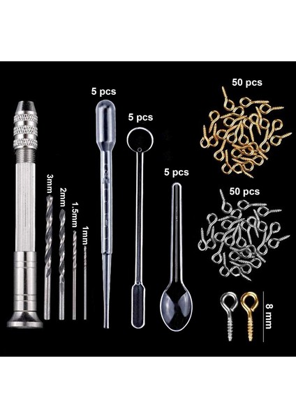 159 Adet Dıy Takı Reçine Döküm Kalıpları ve Araçları Dıy Takı Kolye Seti Için Tam Kit Silikon Kalıplar (Yurt Dışından)