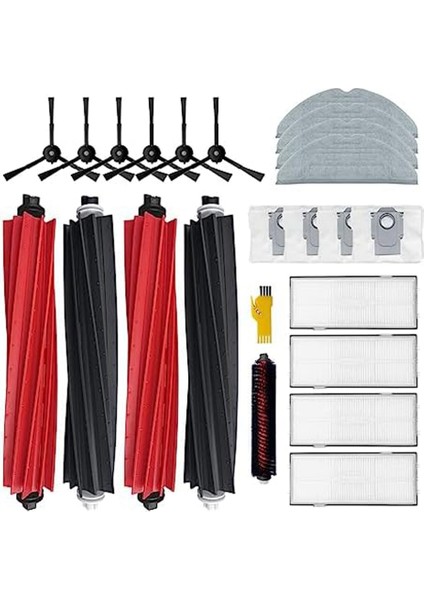 Gui Xulian S8 Pro Ultra/s8+/s8 Temizleyici Yedek Kiti Dock Kendi Kendini Temizleyen Rulo Yan Fırça Paspas Bezleri Filtre Torbaları (Yurt Dışından) indirimleri