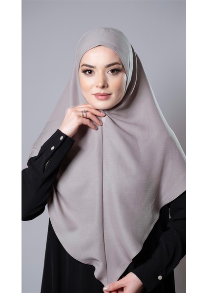 Taş Pratik Hazır Geçmeli Tesettür Eşarp Pamuk Caz Kumaş Düz Hijab 2306_46 fiyatları