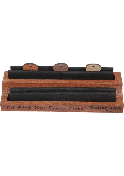 3 Ahşap Seçimli Gitar Tutacağı Seti, Doğal Ahşap Gitar Seçme Vitrini Mini Gitar Saklama Kutusu (Yurt Dışından)