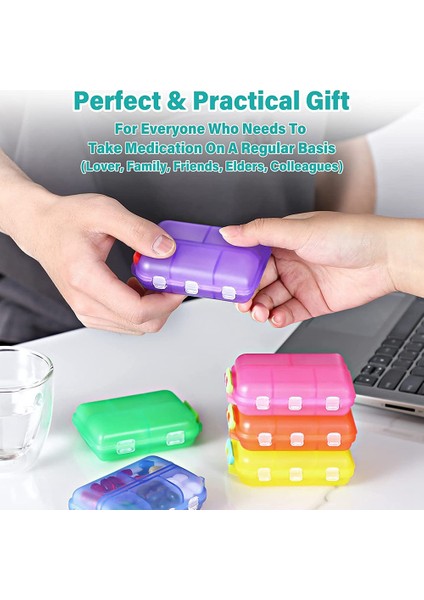 6'lı Paket Seyahat Hapı Düzenleyici, 10 Bölmeli Hap Tutma Kutusu, Ilaç Kabı Çantası-Haftalık/günlük Seyahat Için, Dış Mekan (Yurt Dışından) fiyatları