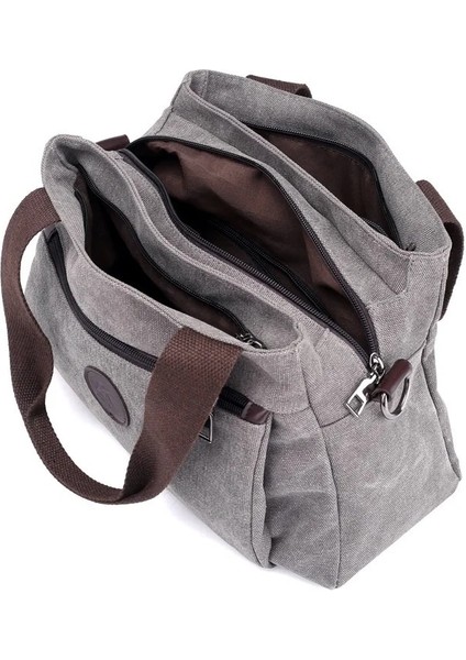 Haki Kadın Kanvas Çanta Çanta Omuz Çantaları Postacı Çantası Crossbody Çanta Tote Büyük Kapasiteli Iş Çantaları Kadınlar Için Çanta (Yurt Dışından) indirimleri