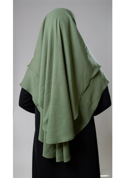 Fıstık Yeşili Pratik Hazır Geçmeli Tesettür Eşarp Pamuk Caz Kumaş Çift Katlı Düz Hijab 2303_36 indirimleri