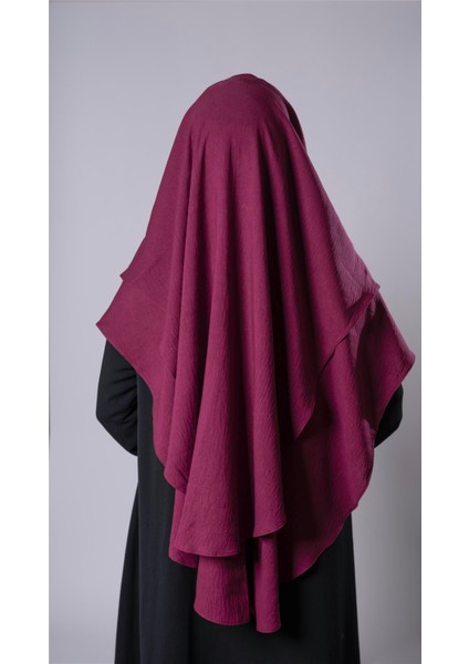 Bordo Pratik Hazır Geçmeli Tesettür Eşarp Pamuk Caz Kumaş Çift Katlı Çapraz Hijab 2304_16 fırsatları