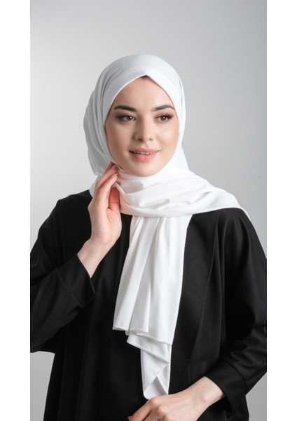 Krem Pratik Hazır Geçmeli Eşarp Sandy Kumaş Sade 1817_40