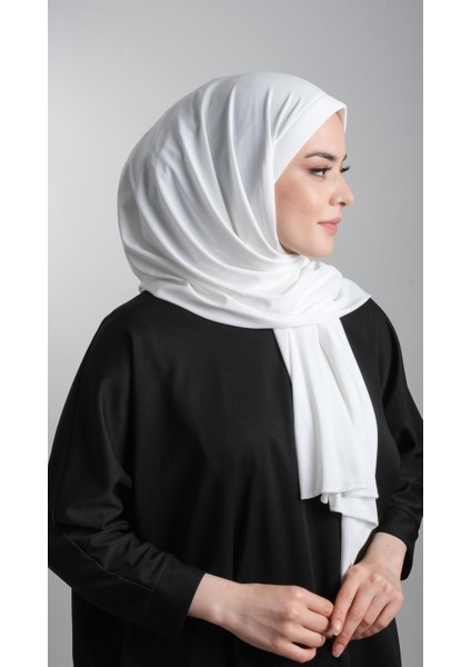 Krem Pratik Hazır Geçmeli Eşarp Sandy Kumaş Sade 1817_40