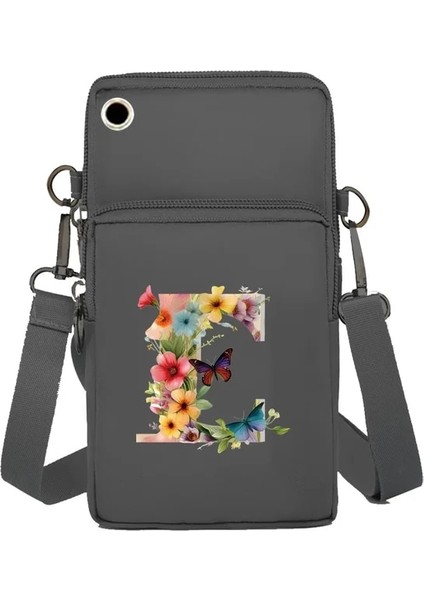 7butterfly Harf E Küçük Crossbody Çanta Taşınabilir Cep Telefonu Çantası Kadın Çanta Kanvas Cep Telefonu Çanta Kelebek Serisi Omuz Çantası 2024 Yeni (Yurt Dışından)