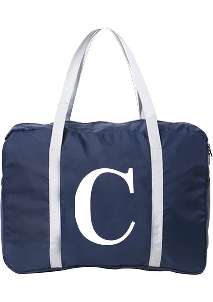 5beyaz Bir Boston Çanta Seyahat Çantası Büyük Kapasiteli Unsiex Hafta Sonu Çantası Saplı Çanta Seyahat Taşıma Çantası Beyaz 26 Harf Desenli Katlanabilir Duffle Çanta (Yurt Dışından) indirimleri