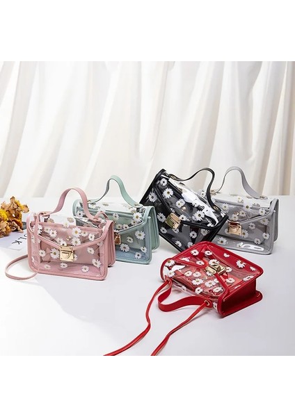 Gri Hafif Büyük Kapasiteli Küçük Papatya Eğik Çanta Moda Şeffaf Çanta Omuz Çantası Su Geçirmez Çok Renkli Çanta (Yurt Dışından) fiyatları