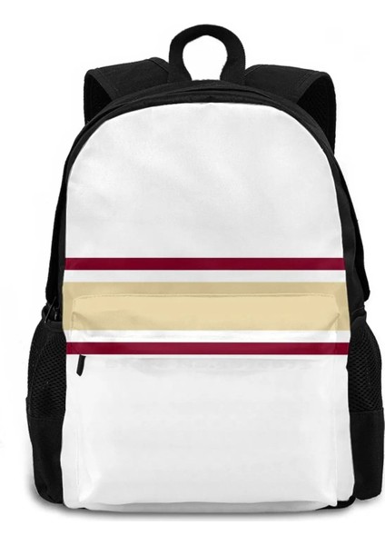 Sırt Çantası-Siyah Onesize Beyaz ve Altın Güç Şerit Genç Kızlar Için Okul Çantaları Dizüstü Seyahat Çantaları Boston Tallahassee Coyotes Arizona Phoenix Boston (Yurt Dışından) modelleri