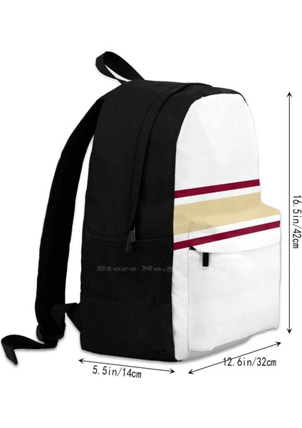 Sırt Çantası-Siyah Onesize Beyaz ve Altın Güç Şerit Genç Kızlar Için Okul Çantaları Dizüstü Seyahat Çantaları Boston Tallahassee Coyotes Arizona Phoenix Boston (Yurt Dışından) fırsatları