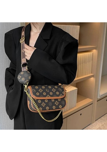 Kahverengi Ellovado Retro Boston Çanta Kadınlar Için Yüksek Kaliteli Büyük Kapasiteli Omuz Çantası Lüks Moda Bez Çantalar Bayanlar Parti Hobo Kesesi (Yurt Dışından)