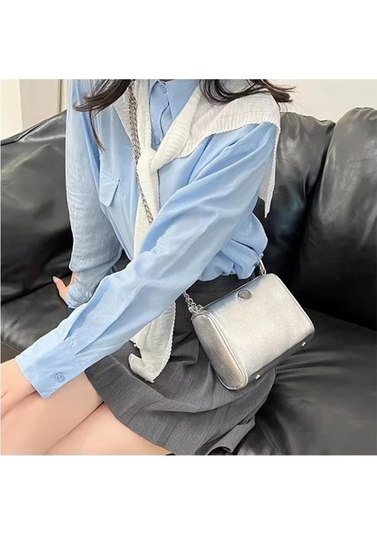 Siyah Güney Kore Tarzı Bayanlar Mini Çapraz Vücut Çanta Niş Askılı Çanta Kadın Kare Tek Kollu Çanta Kadın Boston Omuz Zinciri (Yurt Dışından) fiyatları