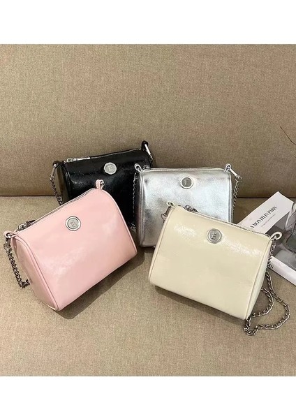 Siyah Güney Kore Tarzı Bayanlar Mini Çapraz Vücut Çanta Niş Askılı Çanta Kadın Kare Tek Kollu Çanta Kadın Boston Omuz Zinciri (Yurt Dışından) fırsatları