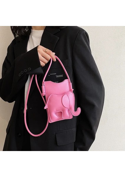 Kadınlar Için Pembe Mobil Çanta 2023 Yeni Yaratıcı Fil Crossbody Çanta Küçük Kare Çanta (Yurt Dışından) fiyatları