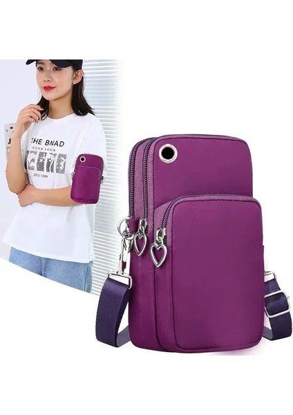 7WOOD Art Letterb Kanvas Crossbody Çanta Cep Telefonu Çantası Taşınabilir Kadın Çanta Cep Telefonu Çanta Ahşap Sanat Serisi Omuz Çantası 2024 Yeni Moda (Yurt Dışından) modelleri