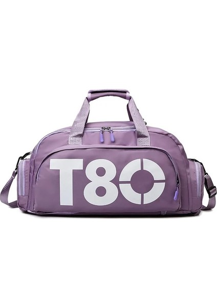 Lavanta T80 Seyahat Çanta Spor Salonu Spor Kadın Sırt Çantası Adam El Çantası Yoga Spor Tote Ayakkabı Omuz Duffle Taşınabilir Boston Çanta (Yurt Dışından)