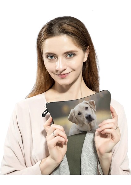 HZ5149 Köpek Çantası Alman Çoban / Boston Terrier / Bulldog / Husky Köpek Nedensel Kozmetik Çantaları Kadın Makyaj Çantası Isı Transferi Organizatör Saklama Çantası (Yurt Dışından) fırsatları