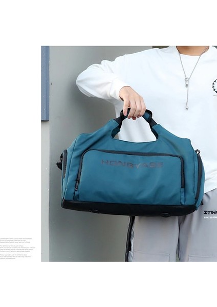 Mavi Seyahat Tote Spor Salonu Spor Çantası Erkekler Için Kadın Spor Duffle Ayakkabı Cebi Bagaj Bavul Kare Çanta Haftasonu Omuz Boston Çanta (Yurt Dışından) fiyatları