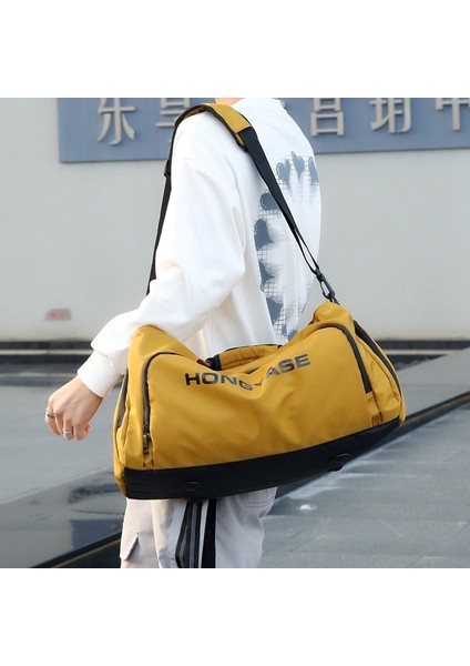 Mavi Seyahat Tote Spor Salonu Spor Çantası Erkekler Için Kadın Spor Duffle Ayakkabı Cebi Bagaj Bavul Kare Çanta Haftasonu Omuz Boston Çanta (Yurt Dışından) fırsatları