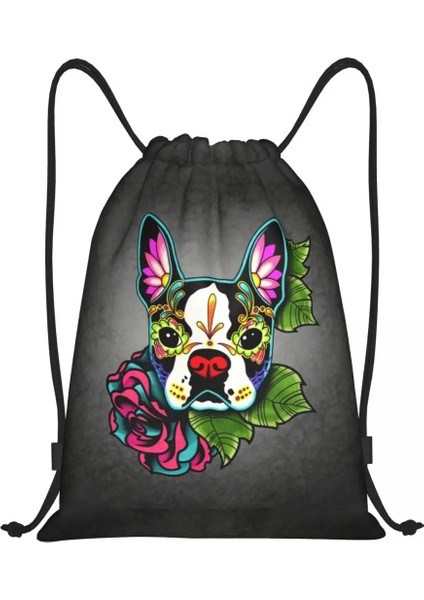 Stil 4 Ölü Boston Terrier Günü Ipli Sırt Çantaları Erkekler Hafif Şeker Kafatası Köpek Spor Salonu Spor Sackpack Seyahat Için Çuval (Yurt Dışından) fiyatları