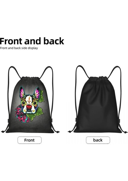 Stil 4 Ölü Boston Terrier Günü Ipli Sırt Çantaları Erkekler Hafif Şeker Kafatası Köpek Spor Salonu Spor Sackpack Seyahat Için Çuval (Yurt Dışından) modelleri
