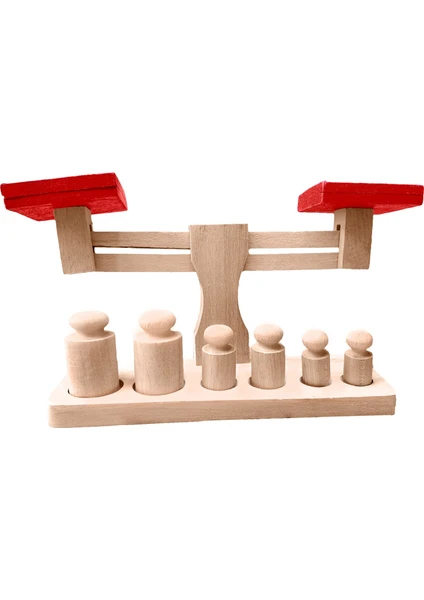 Wooden Toys Ahşap Eğitici Geliştirici Oyuncak Kutulu Terazi