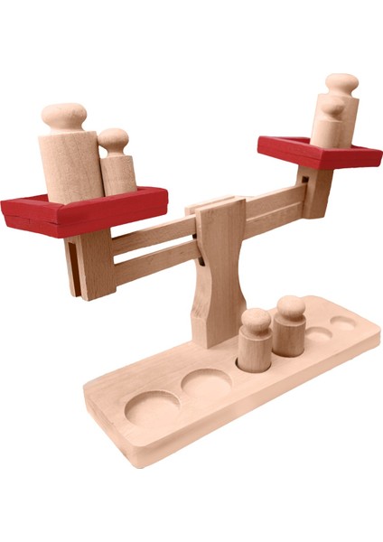 Wooden Toys Ahşap Eğitici Geliştirici Oyuncak Kutulu Terazi